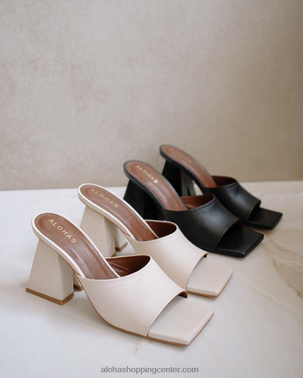 dune - beli usnjeni sandali ženske Alohas 0D4R8489