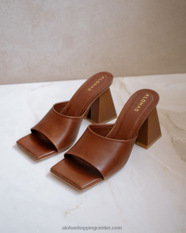 dune - rjavi usnjeni sandali ženske Alohas 0D4R8488