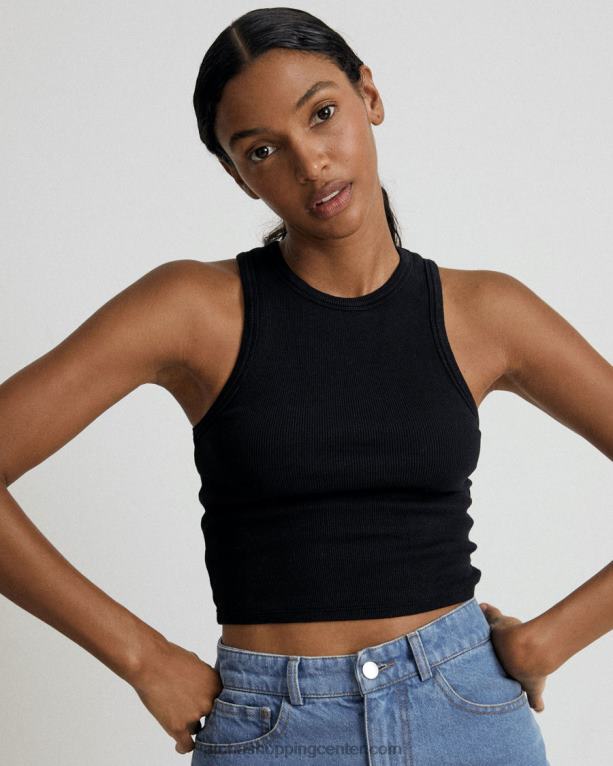 dvig - črn bombažni top ženske Alohas 0D4R8853