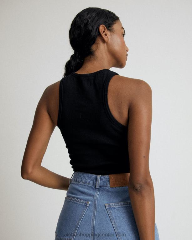 dvig - črn bombažni top ženske Alohas 0D4R8853