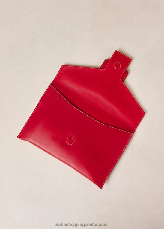 e - rdeča usnjena torbica ženske Alohas 0D4R81212