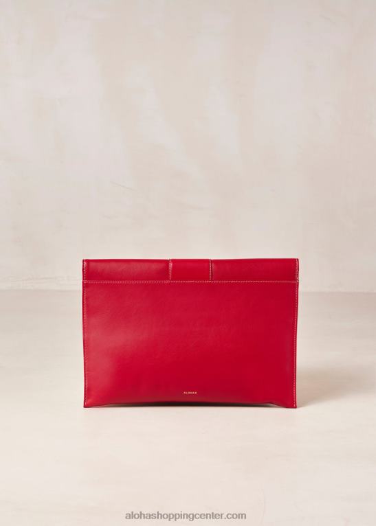 e - rdeča usnjena torbica ženske Alohas 0D4R81212