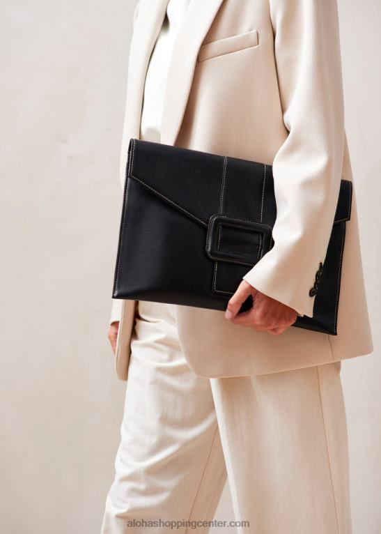 e - črna usnjena torbica ženske Alohas 0D4R81217