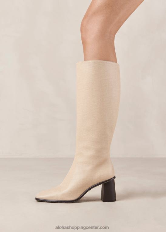 east - bež veganski usnjeni škornji ženske Alohas 0D4R846