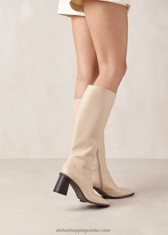 east - bež veganski usnjeni škornji ženske Alohas 0D4R846