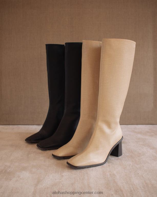 east - bež veganski usnjeni škornji ženske Alohas 0D4R846