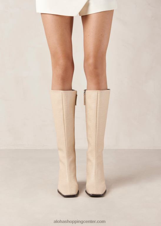 east - bež veganski usnjeni škornji ženske Alohas 0D4R846