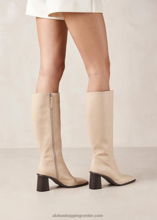 east - bež veganski usnjeni škornji ženske Alohas 0D4R846