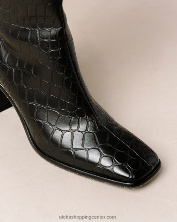 east apple alli - črni veganski usnjeni škornji ženske Alohas 0D4R857