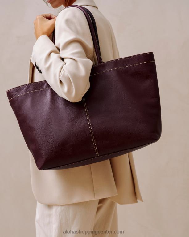 f - rdeča usnjena torbica ženske Alohas 0D4R81091