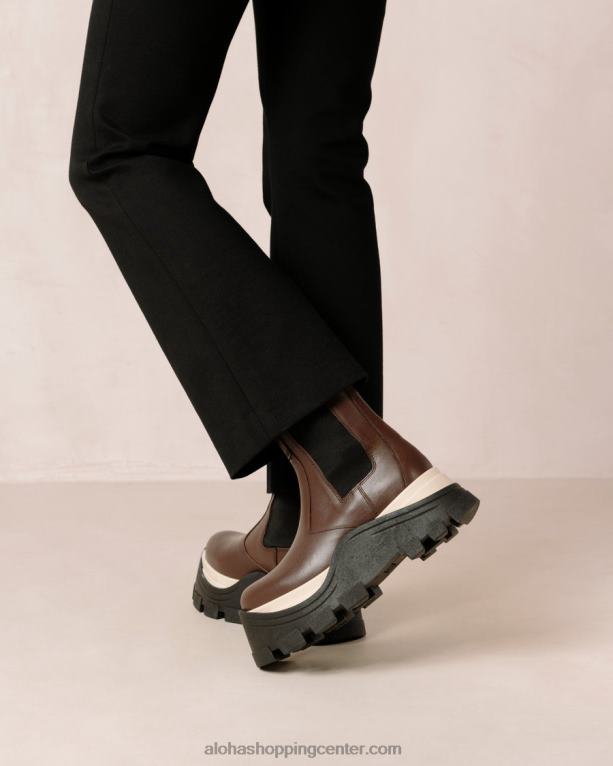 feniks šah - rjavi usnjeni škornji ženske Alohas 0D4R8576