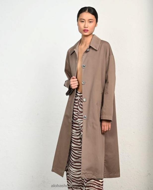 flash - rjava bombažna jakna ženske Alohas 0D4R81007