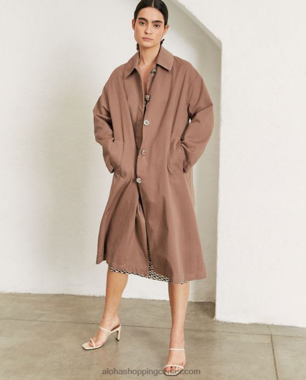 flash - rjava bombažna jakna ženske Alohas 0D4R81007