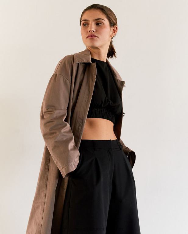 flash - rjava bombažna jakna ženske Alohas 0D4R81007