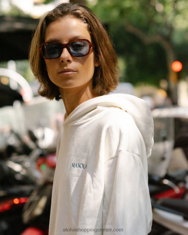 gabriela - bel pulover s kapuco ženske Alohas 0D4R8682