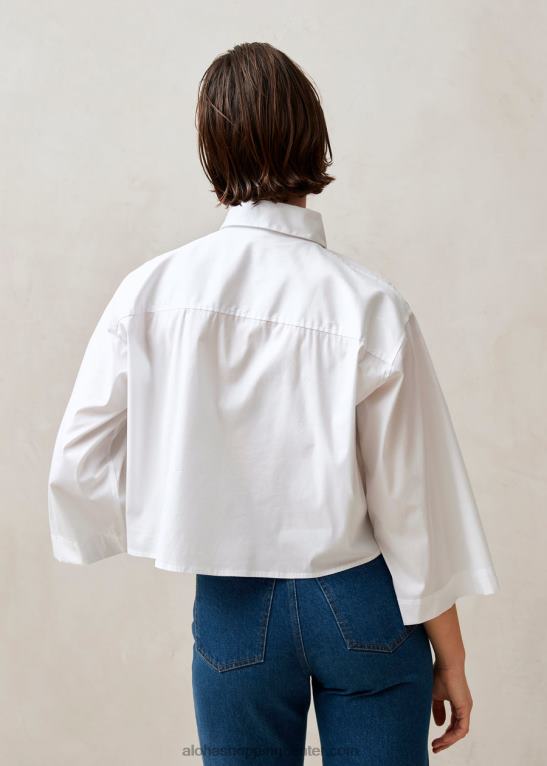 giovanna - bela bombažna srajca ženske Alohas 0D4R8614