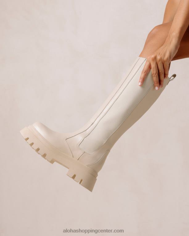 go getter - beli usnjeni škornji do kolen ženske Alohas 0D4R8394