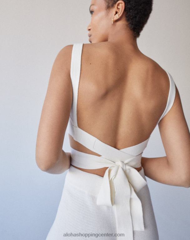 gol - bel pleten top ženske Alohas 0D4R8730