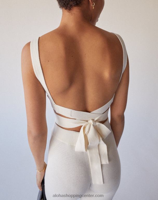 gol - bel pleten top ženske Alohas 0D4R8730