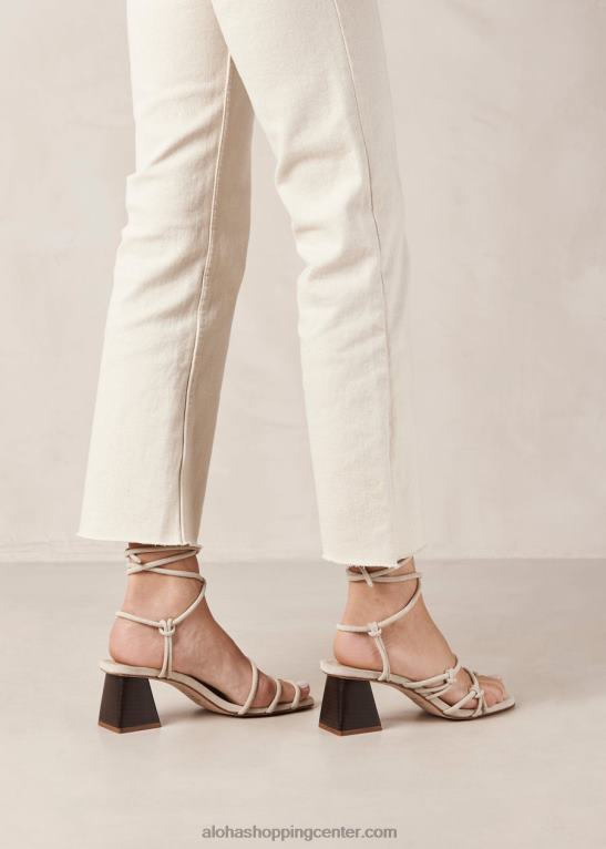 goldie - beli usnjeni sandali ženske Alohas 0D4R8239