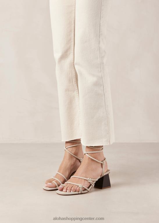 goldie - beli usnjeni sandali ženske Alohas 0D4R8239