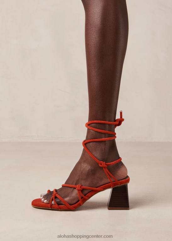 goldie - oranžni sandali iz semiša ženske Alohas 0D4R8245