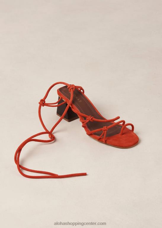 goldie - oranžni sandali iz semiša ženske Alohas 0D4R8245