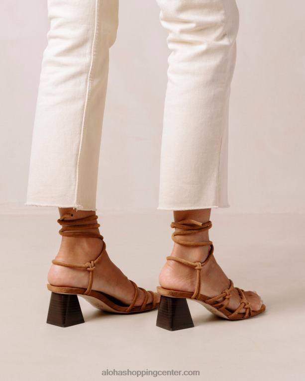 goldie - rjavi usnjeni sandali ženske Alohas 0D4R8241