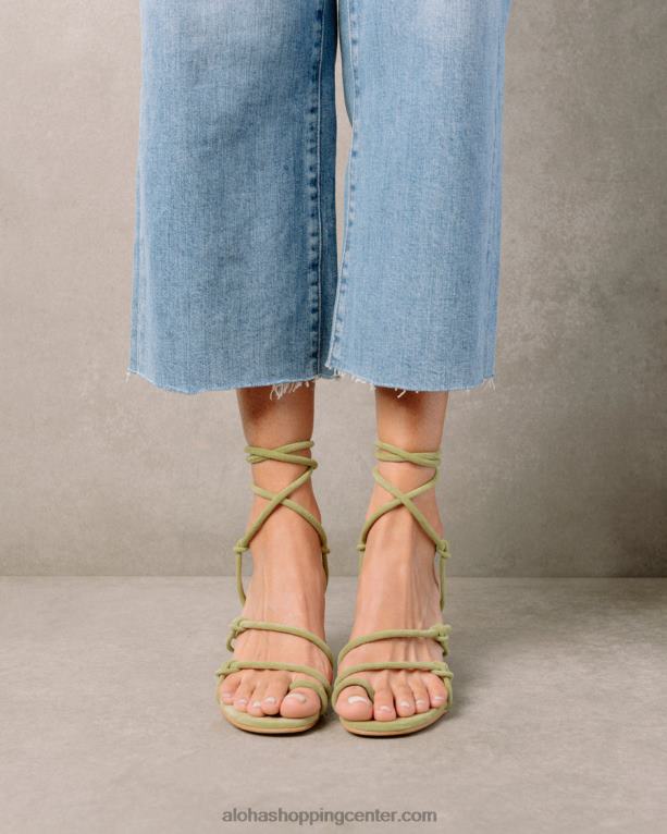 goldie - zeleni usnjeni sandali ženske Alohas 0D4R8244