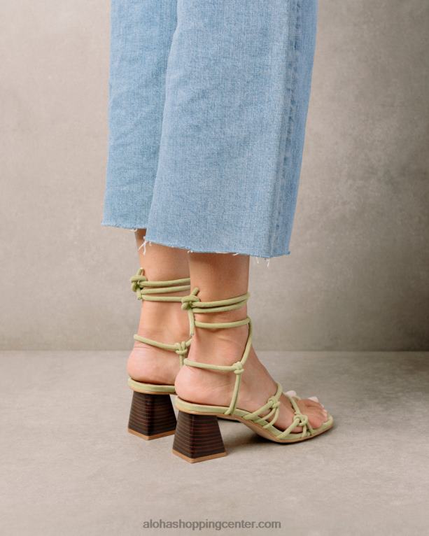 goldie - zeleni usnjeni sandali ženske Alohas 0D4R8244