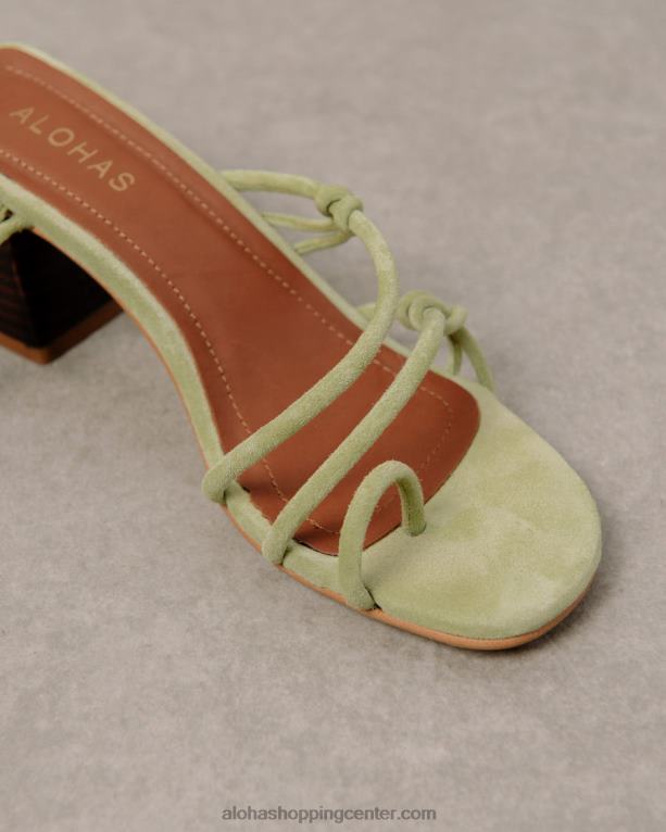 goldie - zeleni usnjeni sandali ženske Alohas 0D4R8244