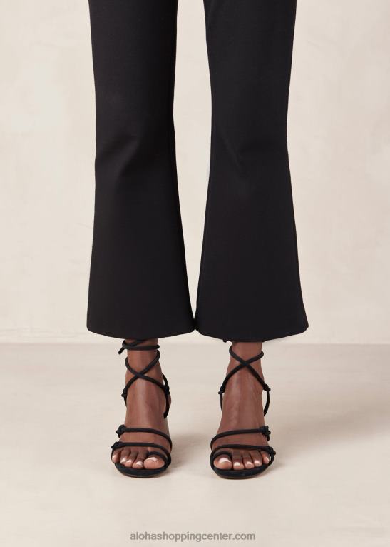 goldie - črni usnjeni sandali ženske Alohas 0D4R8240