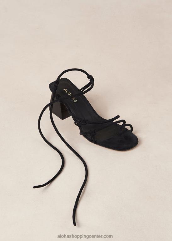 goldie - črni usnjeni sandali ženske Alohas 0D4R8240