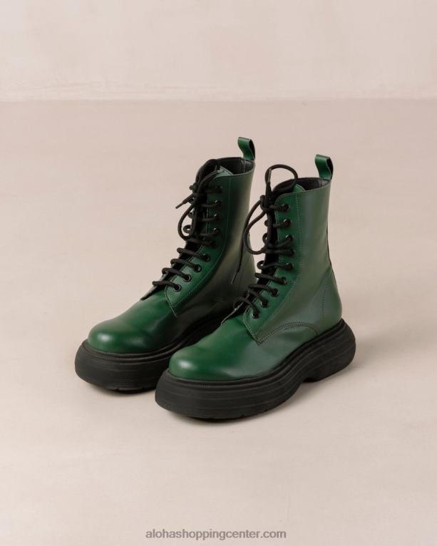 gouache - zeleni veganski usnjeni škornji ženske Alohas 0D4R8485