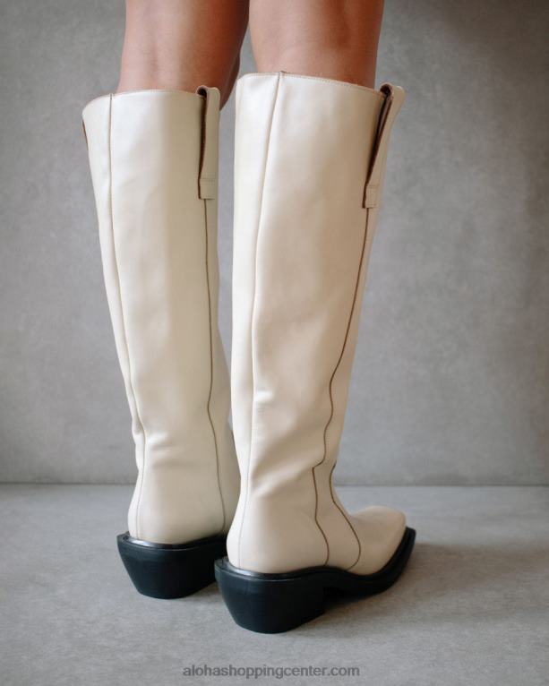 govedo - beli usnjeni škornji ženske Alohas 0D4R8157