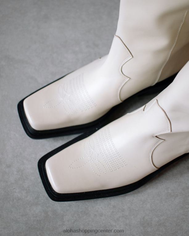 govedo - beli usnjeni škornji ženske Alohas 0D4R8157