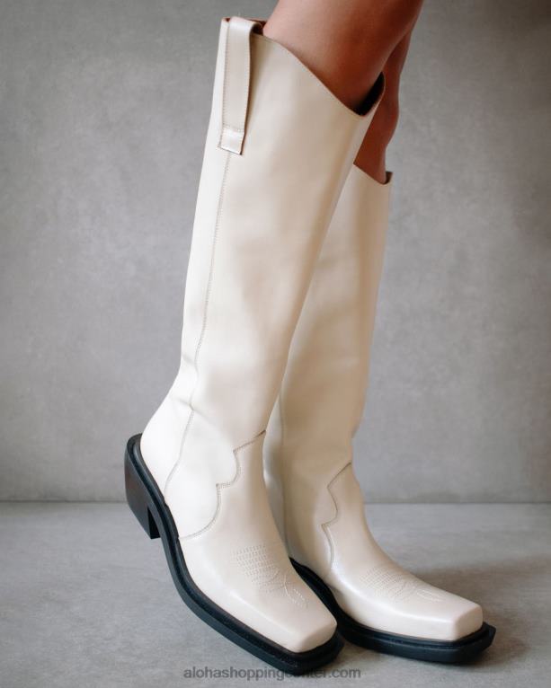 govedo - beli usnjeni škornji ženske Alohas 0D4R8157