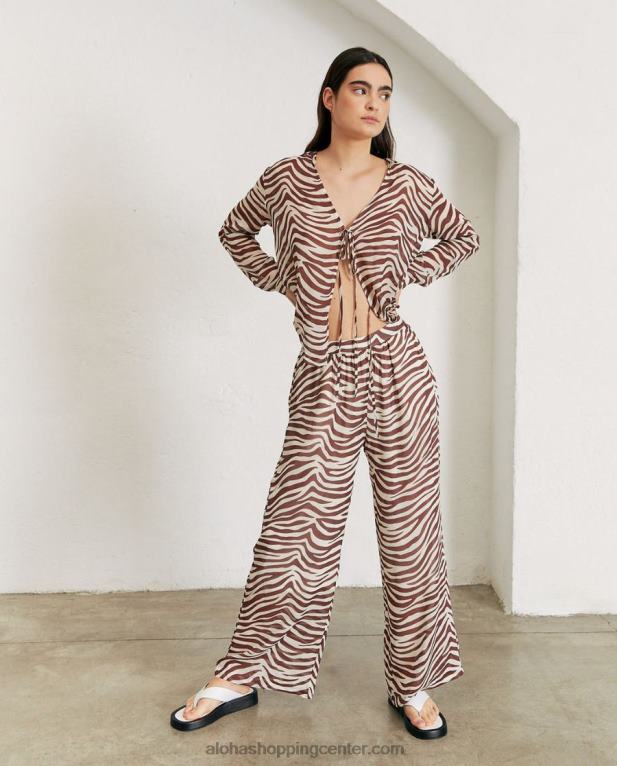 govorice - rjav in bel vrh ženske Alohas 0D4R81010