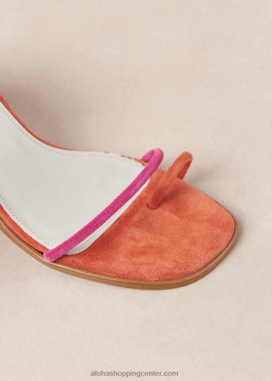 grace - roza in oranžni sandali iz semiša ženske Alohas 0D4R818