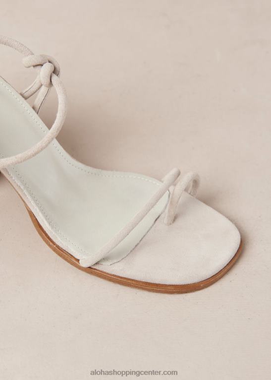 grace - sandali iz bele semiša ženske Alohas 0D4R820