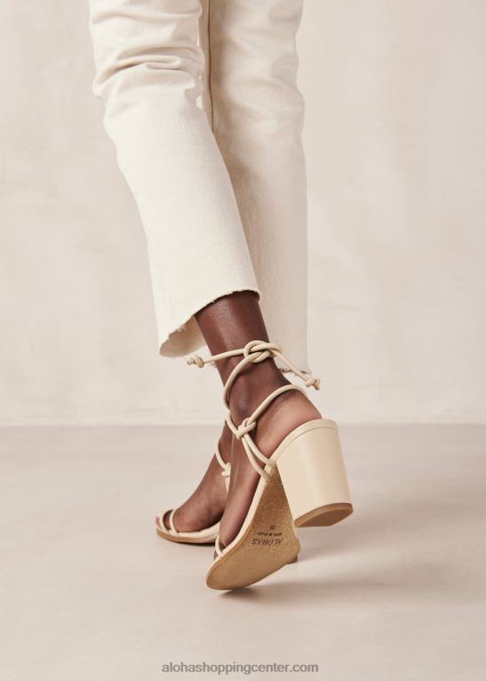 grace corn - beli veganski usnjeni sandali ženske Alohas 0D4R817