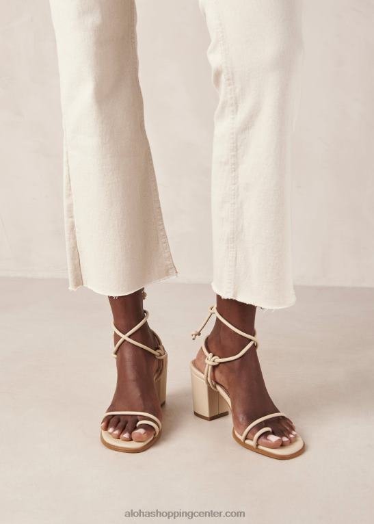 grace corn - beli veganski usnjeni sandali ženske Alohas 0D4R817