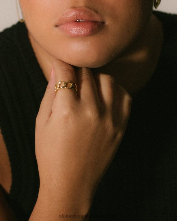 halcyon - zlat prstan ženske Alohas 0D4R81184