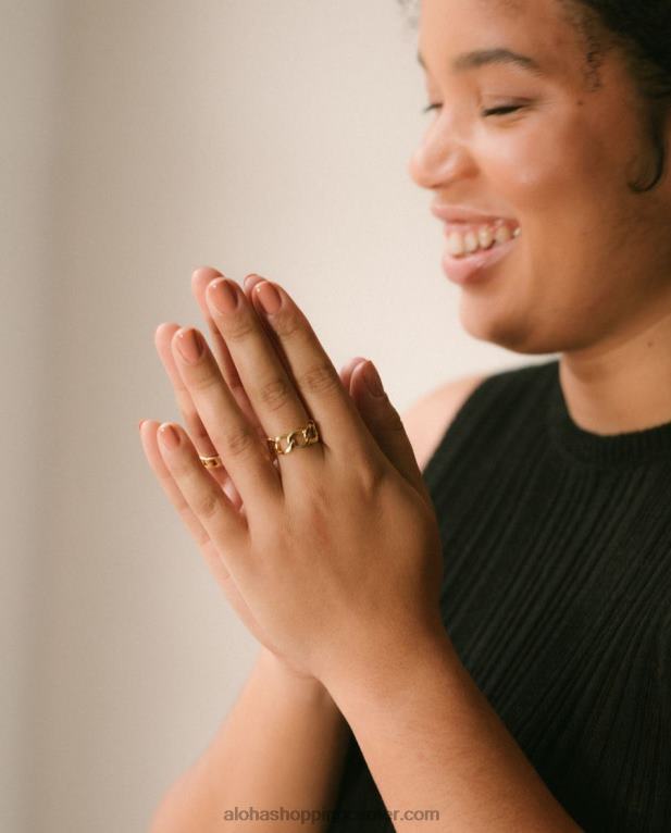 halcyon - zlat prstan ženske Alohas 0D4R81184