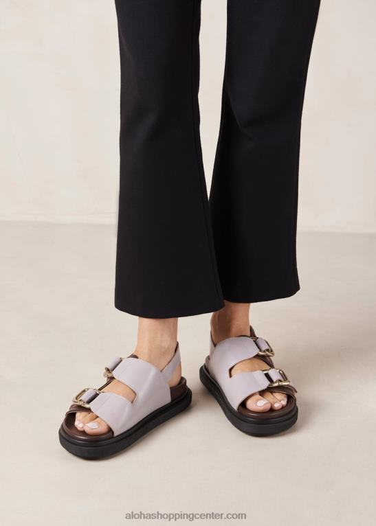 harper - rjavi in ​​vijolični usnjeni sandali ženske Alohas 0D4R815