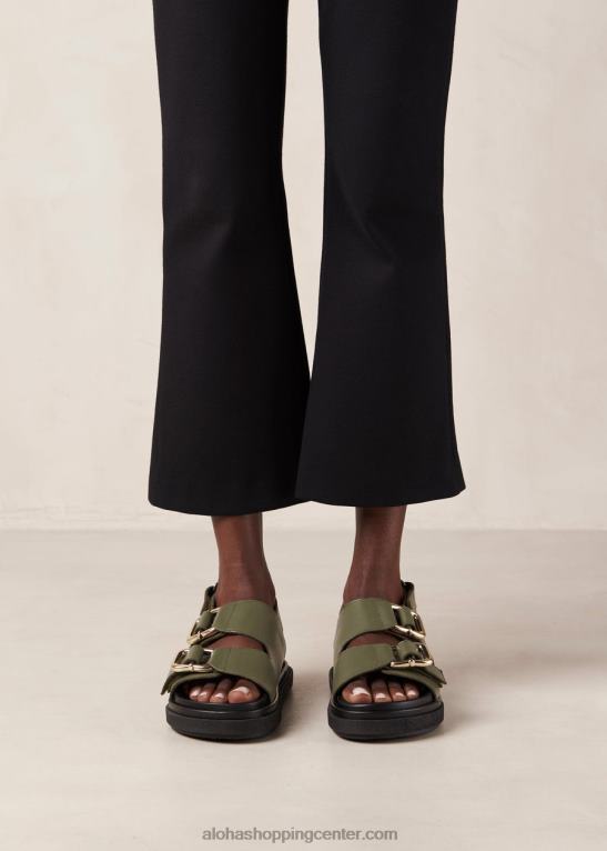 harper - zeleni usnjeni sandali ženske Alohas 0D4R811