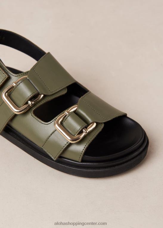 harper - zeleni usnjeni sandali ženske Alohas 0D4R811