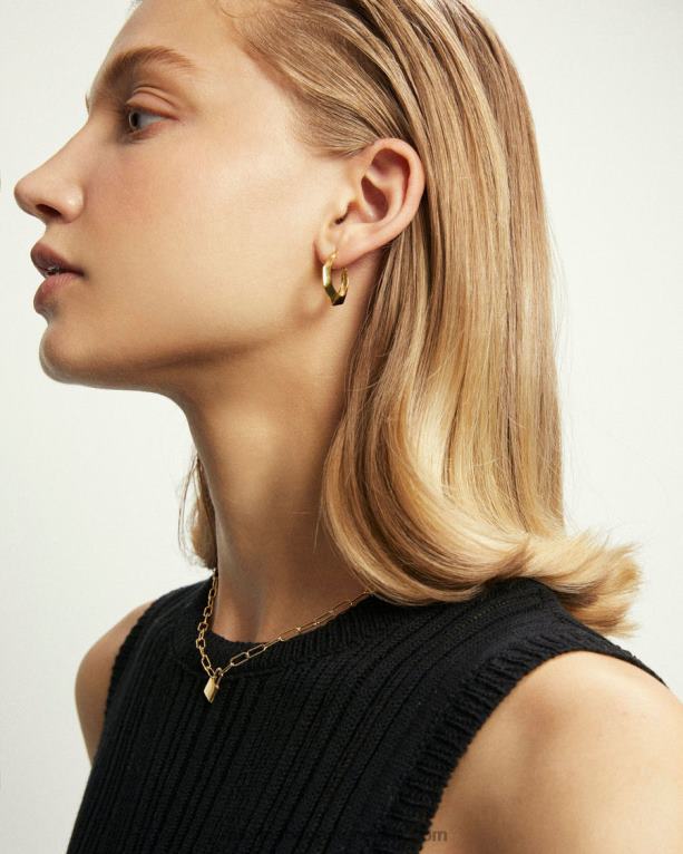 heksagon - zlati uhani ženske Alohas 0D4R81183