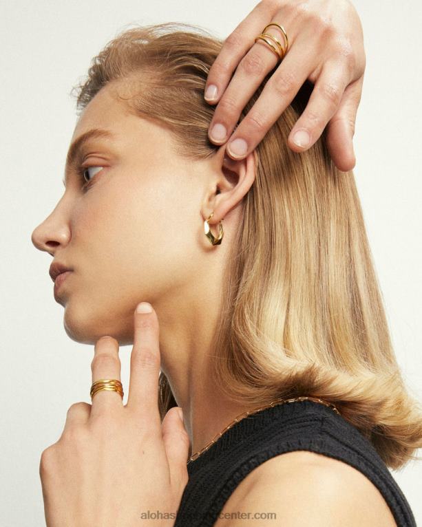 heksagon - zlati uhani ženske Alohas 0D4R81183