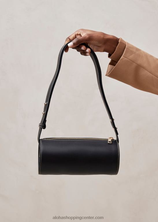 i - črna usnjena torbica ženske Alohas 0D4R81143